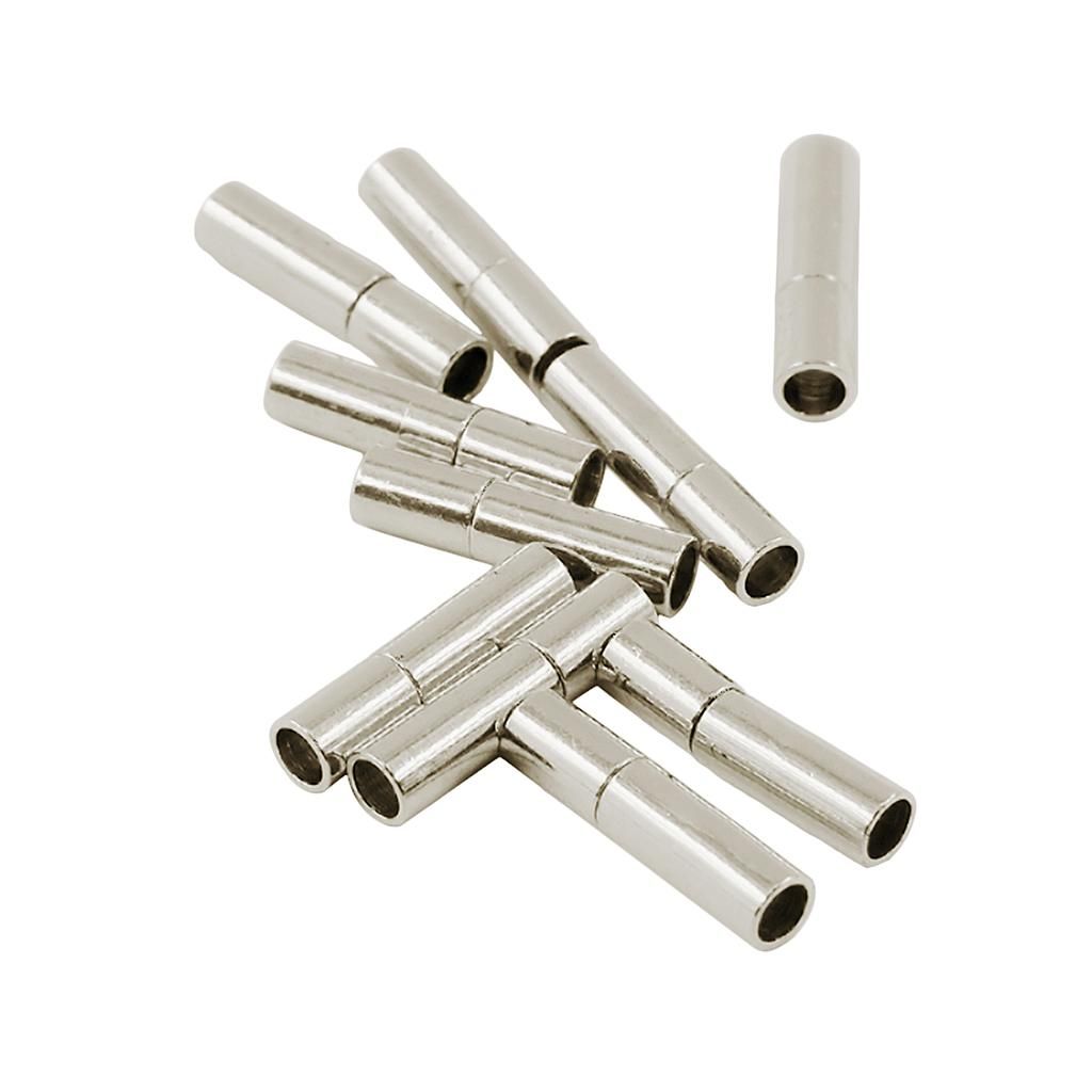 Shiny Magnetic Leather 2pcs 2mm + 20x 3mm Cord End Clasp Integral