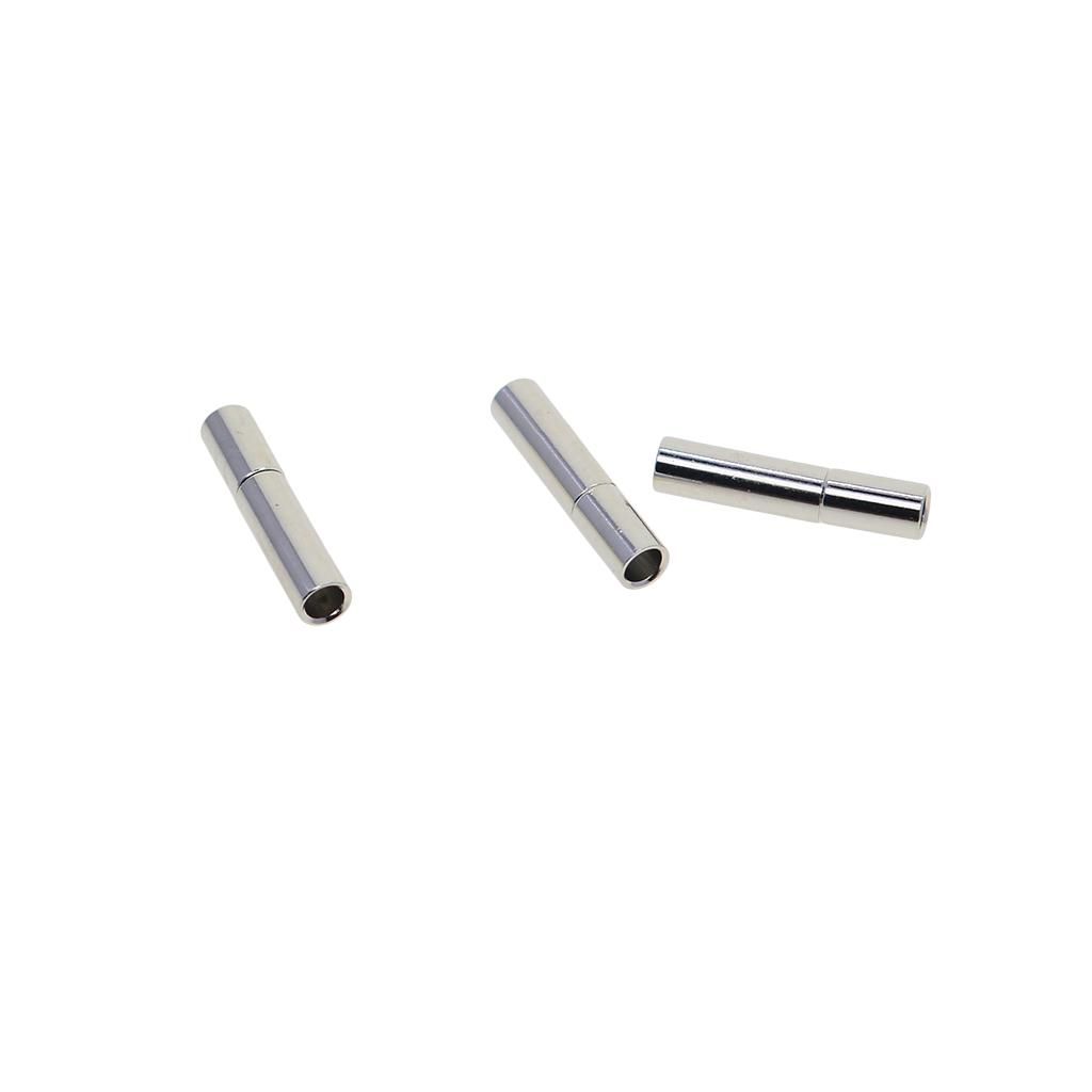 Shiny Magnetic Leather 2pcs 2mm + 20x 3mm Cord End Clasp Integral