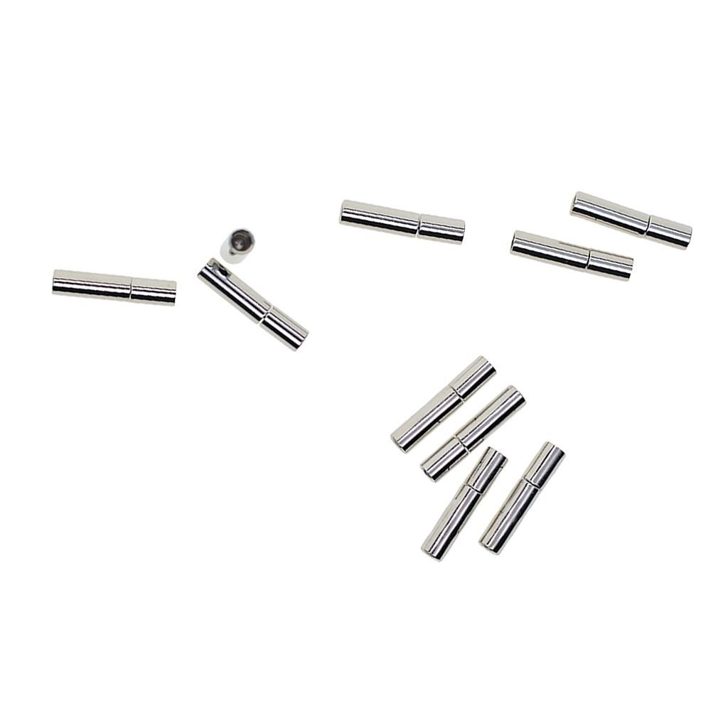 Shiny Magnetic Leather 2pcs 2mm + 20x 3mm Cord End Clasp Integral