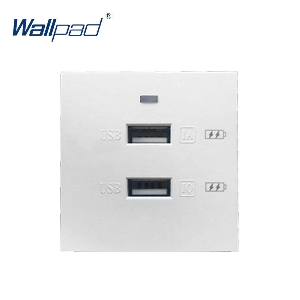 White Black Luxury 2100MA Socket Function Only Outlet Key USB Plastic Wall 2 5v And Wallpad For Module