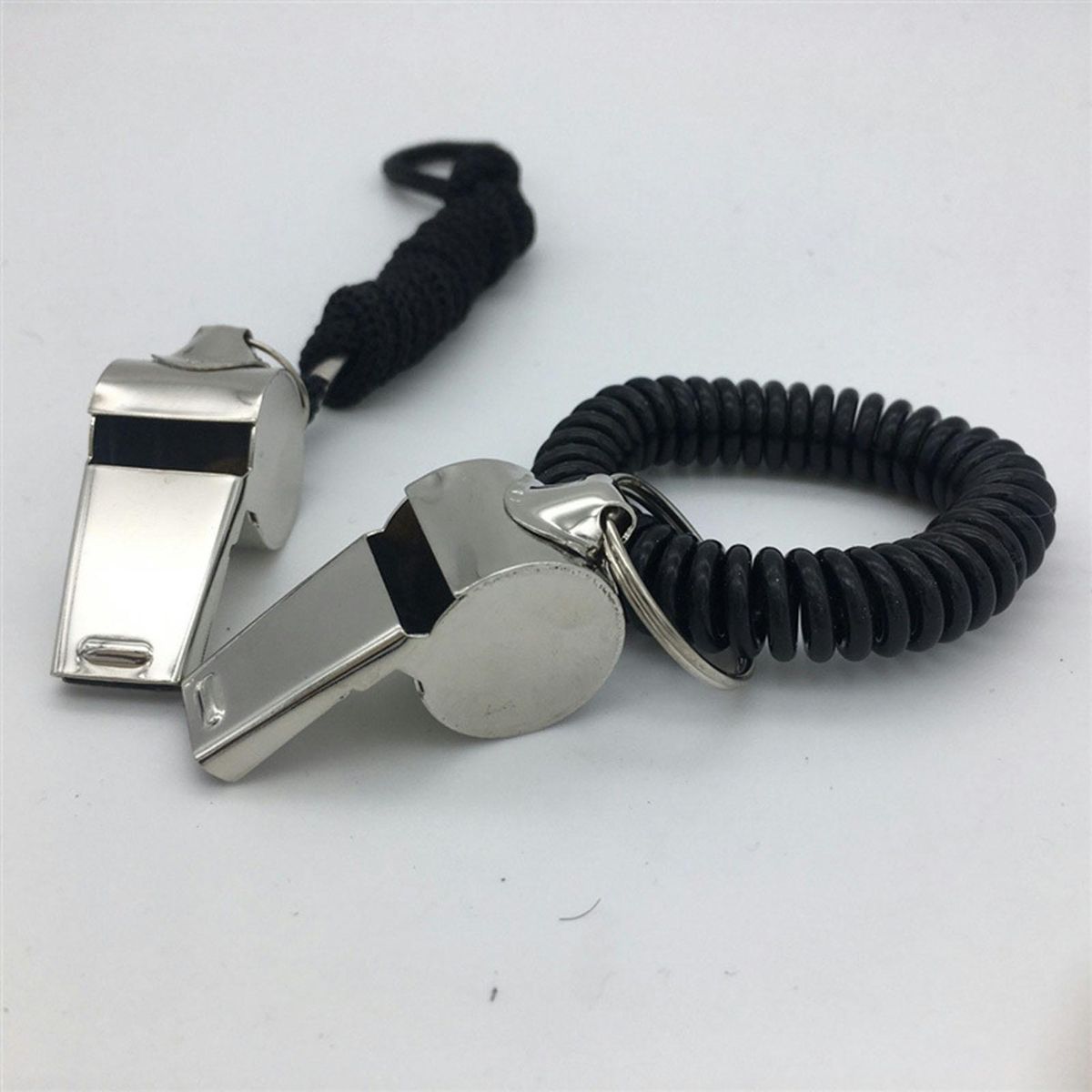 Loud Whistle Thunder Blast Referee Whistle Stainless Steel for Outdoor Silver