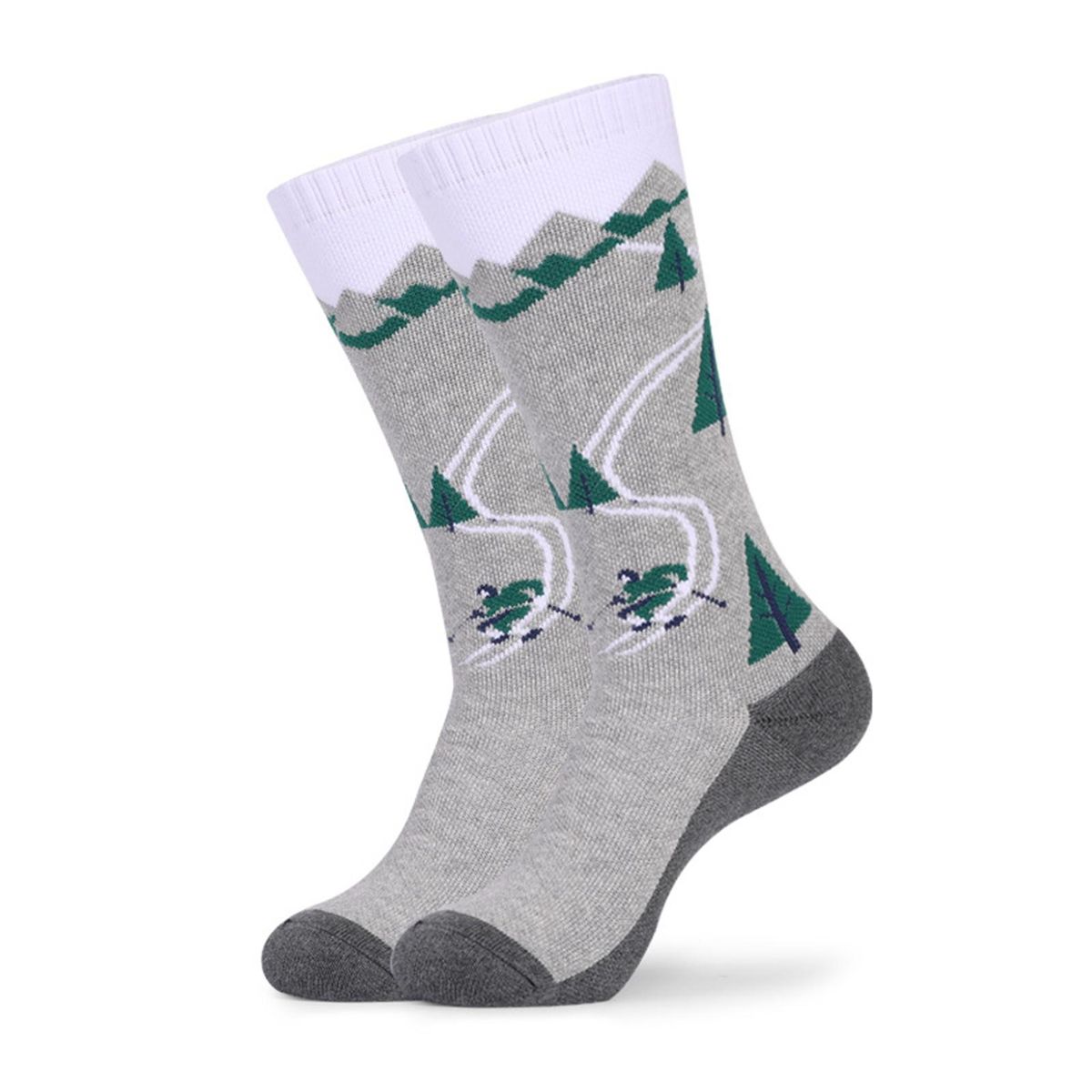 1 Pair Toddler Socks Children Over Calf Tube Winter Warm Socks Light Grey