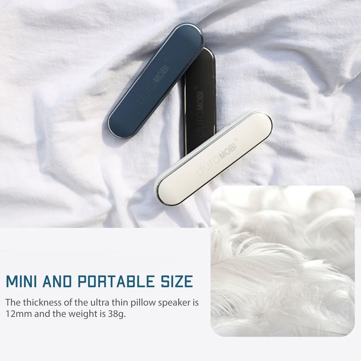 dura MOBI C807 Bone Conduction Speaker Sleeping Pillow Speaker BT5.0 Mini Sound Box with Microphone Timer TF Card Music Playback