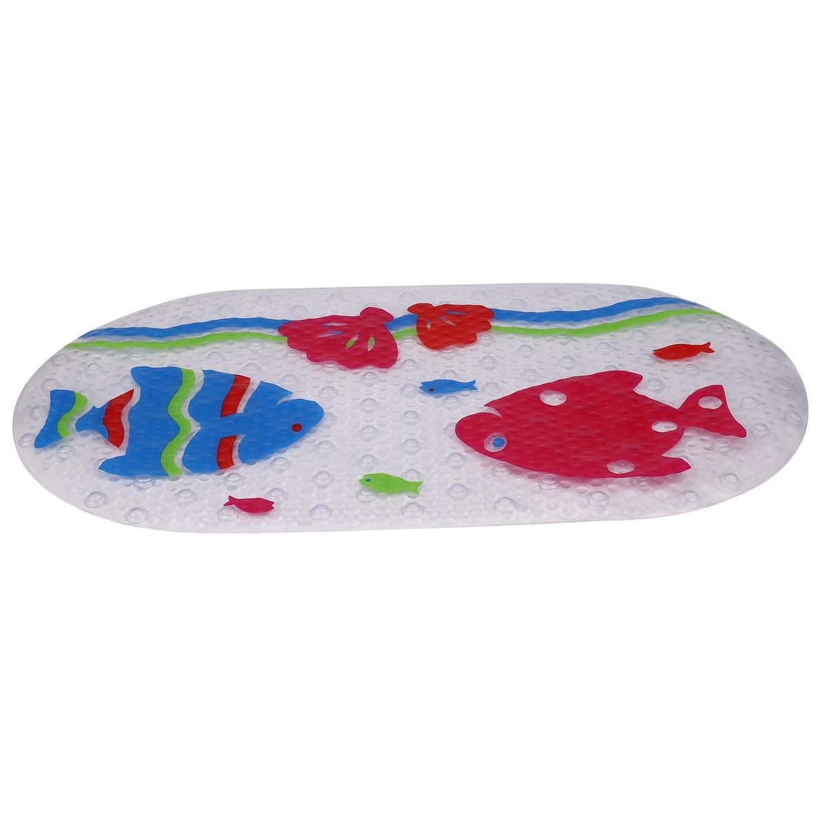 Baby Bathtub Bath Mat Non Slip for Tub Kids Anti Bacterial,Phthalate Free,Latex and Machine Washable Cartoon Pattern Mats Materials,(Baby 27x15 Inch, Fish)