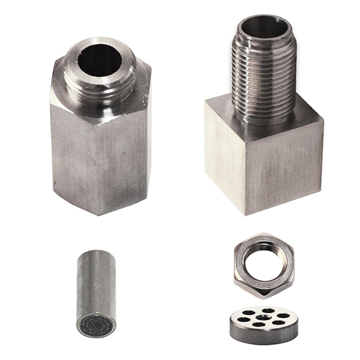 90 Degree O2 Oxygen Sensor Extender Spacer Engine Light Adapter Accessories M18*1.5 Iron Nickel Plating
