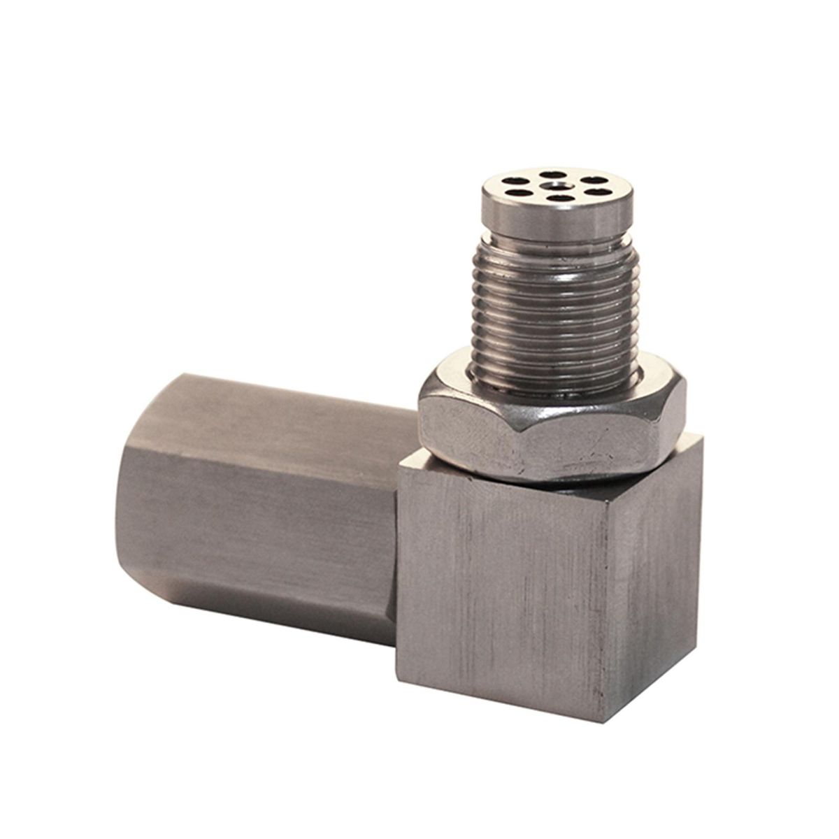 90 Degree O2 Oxygen Sensor Extender Spacer Engine Light Adapter Accessories M18*1.5 Iron Nickel Plating