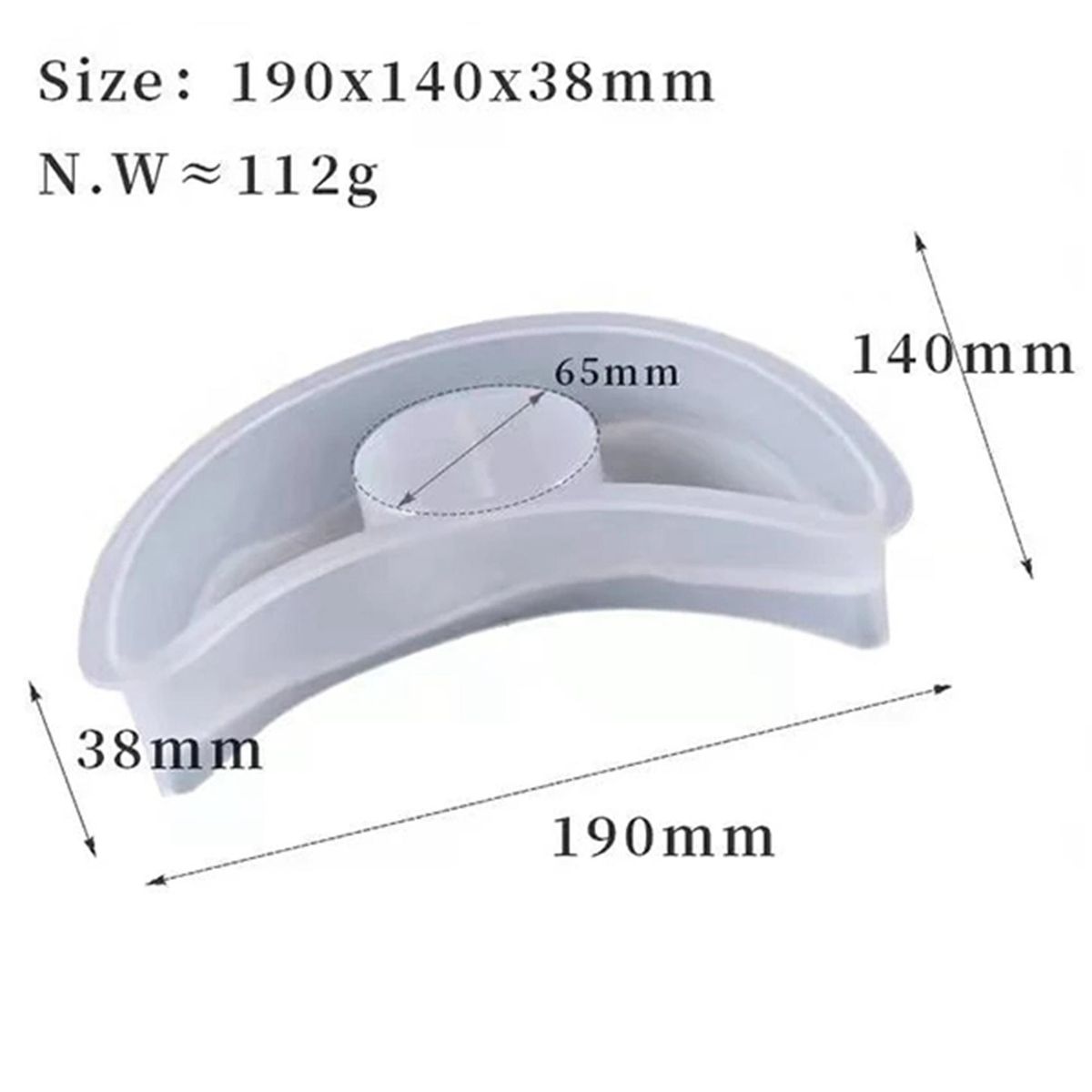 Silicone Candle Holder Storage Mold DIY Moon Crystal Epoxy