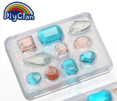 DIY Handmade Gemstone Jewelry Making Earrings Ornaments Mold Crystal Diamond Shape Resin Mold Epoxy Stone Mould