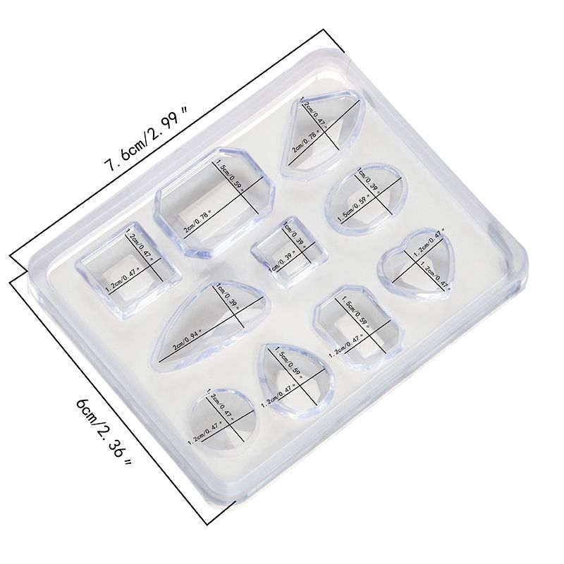 DIY Handmade Gemstone Jewelry Making Earrings Ornaments Mold Crystal Diamond Shape Resin Mold Epoxy Stone Mould