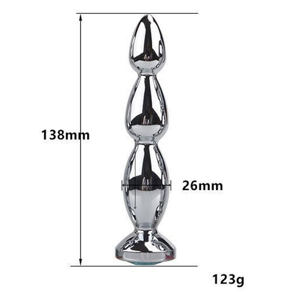 Long Plug Heart-shaped Plug Small Lock Rings Set Sexual Stimulation Toy for Couples