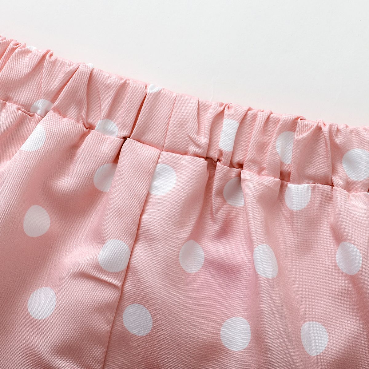 1-6Y Kid Girls Polka Dot Pink Shorts With Ruffle Frills