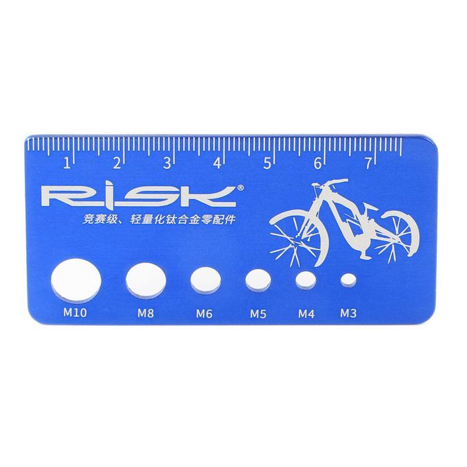 Nut Bolt Screw Measuring Gauge Bicycle Thread Pitch Ruler M3 M4 M5 M6