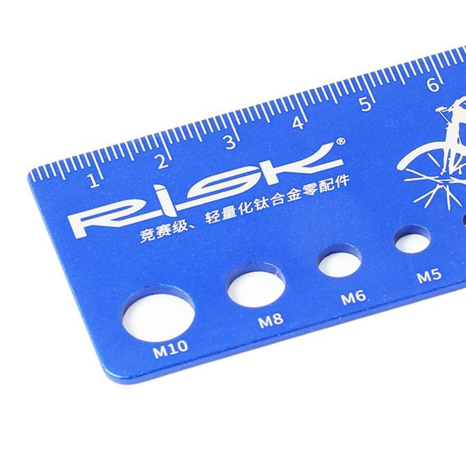 Nut Bolt Screw Measuring Gauge Bicycle Thread Pitch Ruler M3 M4 M5 M6