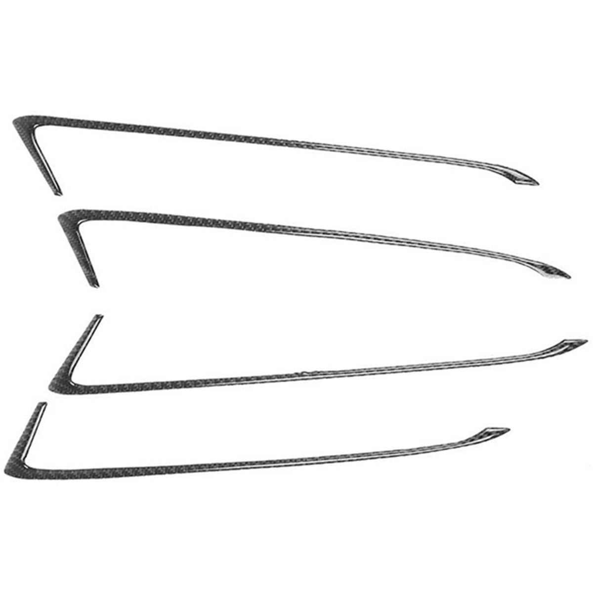 4PCS Car Door Interior Handrail Decoration Strip Frame