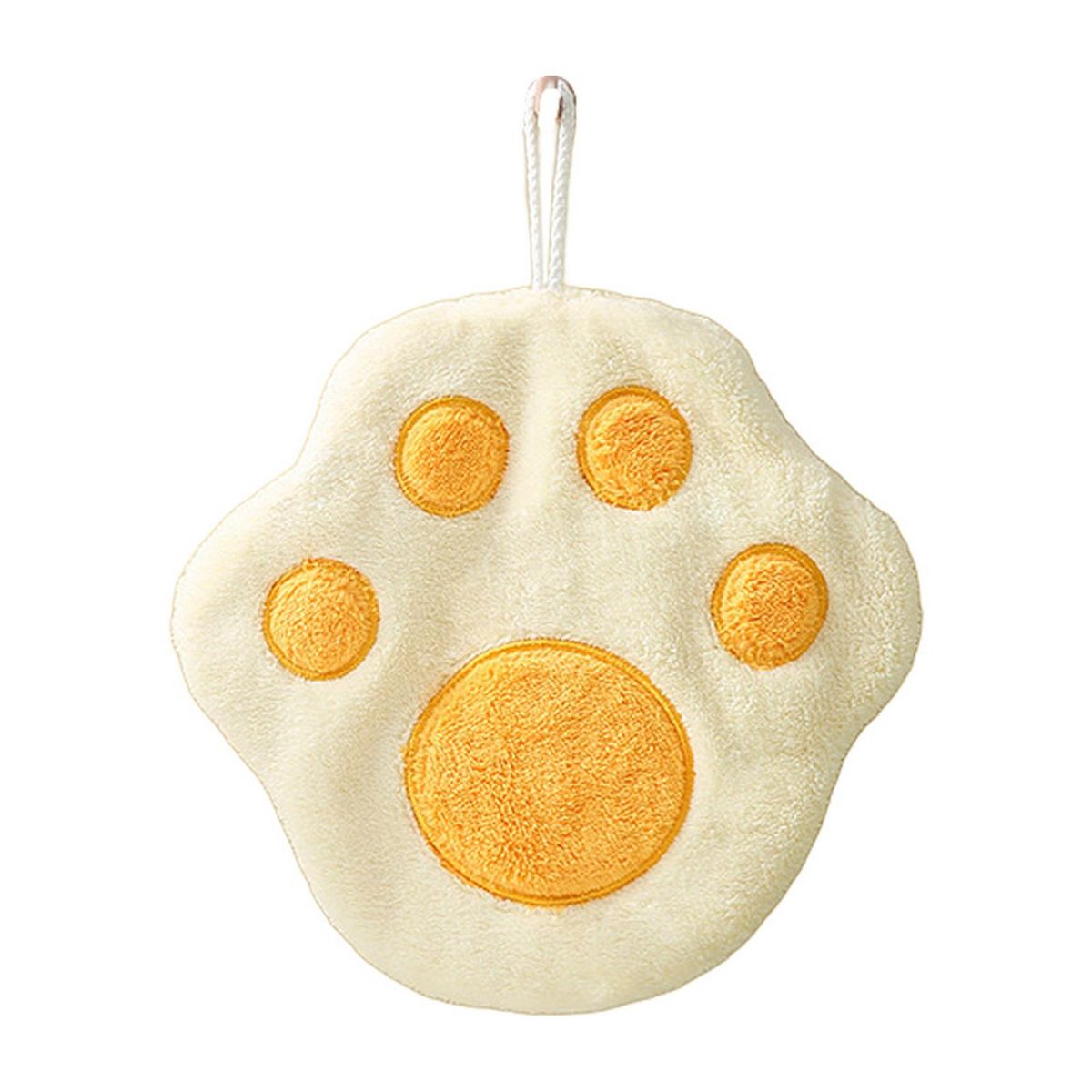 Hanging Wipe Towel Bathroom Cute Plush Appearance Hanging Hand Wipe Cloth Yellow