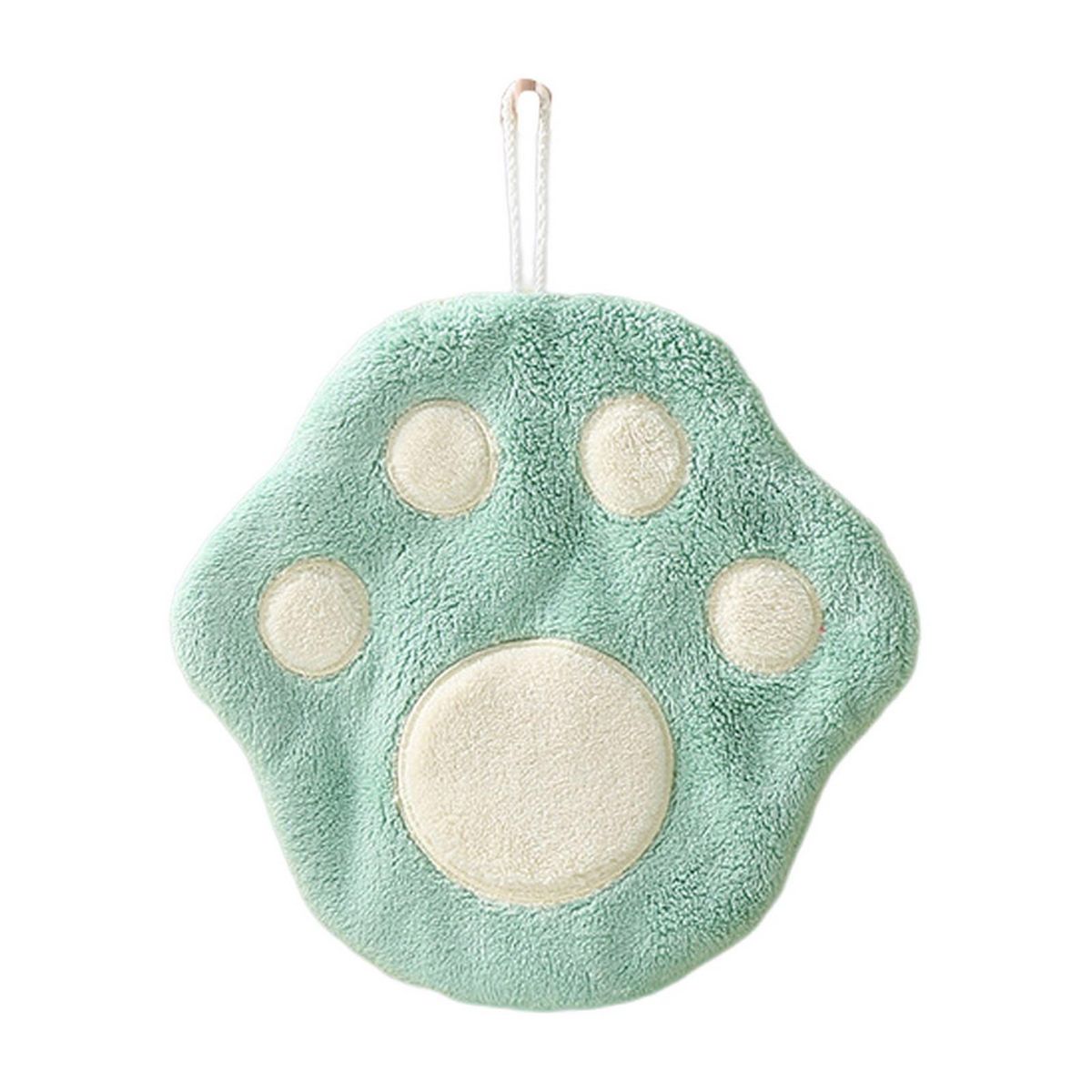 Hanging Wipe Towel Bathroom Cute Plush Appearance Hanging Hand Wipe Cloth Light Green