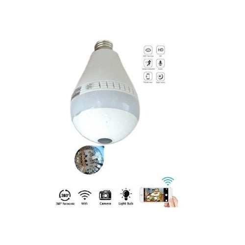Wifi Panoramic Led Bulb Ip Camera For Remote View On Smartphones