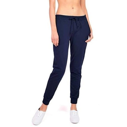 Ladies Slim Fleece Joggers - Navy Blue