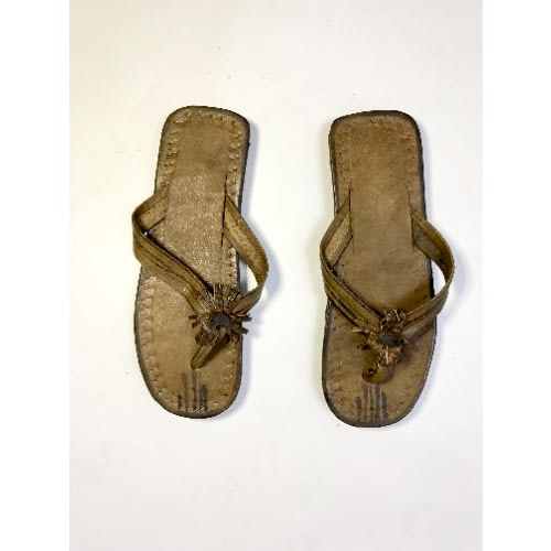 Children Hausa Slippers- Brown
