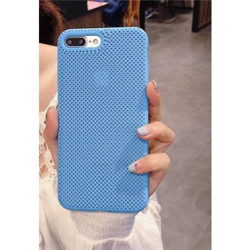 Breathable Hole Back Case For iPhone 7/7 Plus - Blue