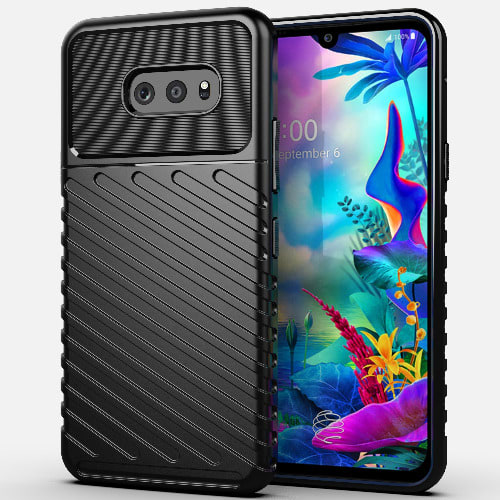 Silicon Case For LG G8x -Black
