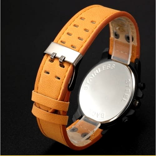 Waterproof Date Leather Strap Watch
