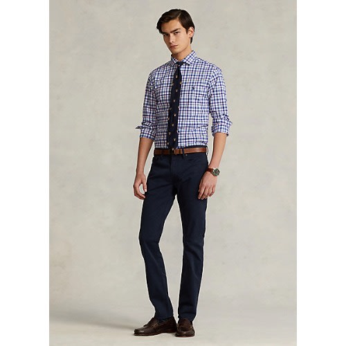 Slim Fit Plaid Poplin Shirt