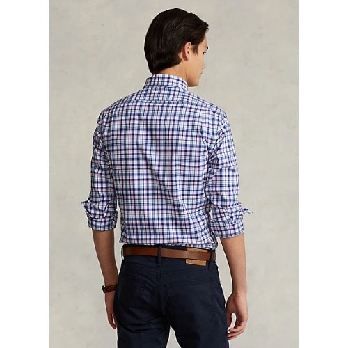 Slim Fit Plaid Poplin Shirt