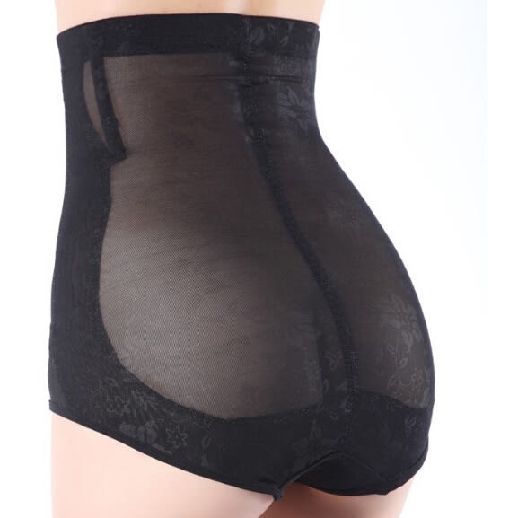 High Waist Tummy Control Bodyshaper Briefs - Black