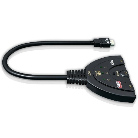 3 Port 4k Hdmi 2.0 Cable Auto Splitter Switch Adapter Hub