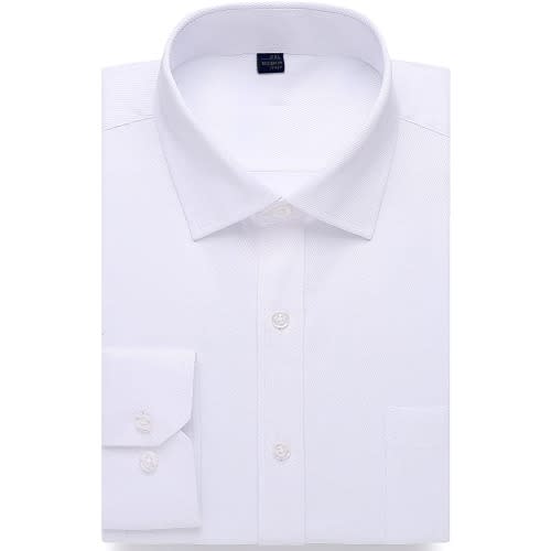 Men's Textured Formal Shirt  - White