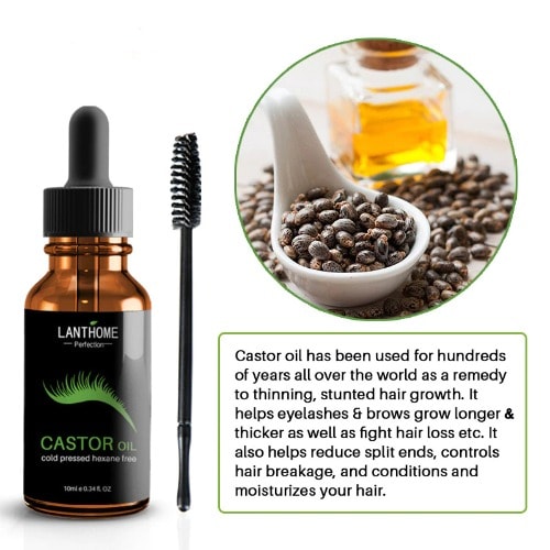 Moisturizing Castor Oil Eyebrow Eyelash Growth Serum - 10ml