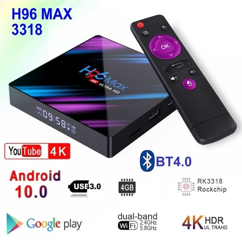 H96 Max Ultra HD Android TV Box 4GB RAM 32GB ROM