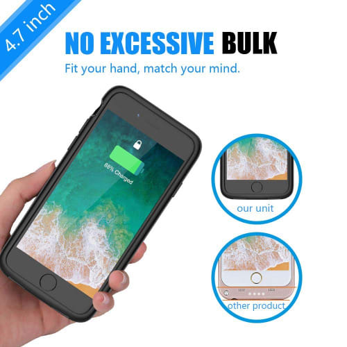Case For iPhone 6, 6S, 7, 8 - 3200mAh - Slim Rechargeable  Charger