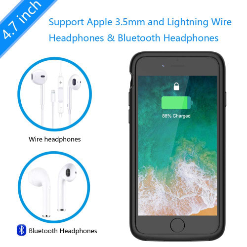 Case For iPhone 6, 6S, 7, 8 - 3200mAh - Slim Rechargeable  Charger