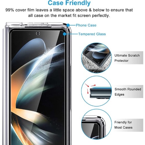 Front Screen Protector Clear Tempered Glass Protector Film For Samsung Galaxy Z Fold 4