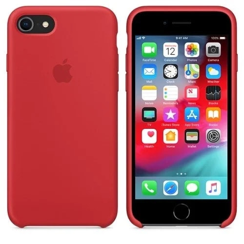 Silicon Cover Pouch For iPhone 7 - Red