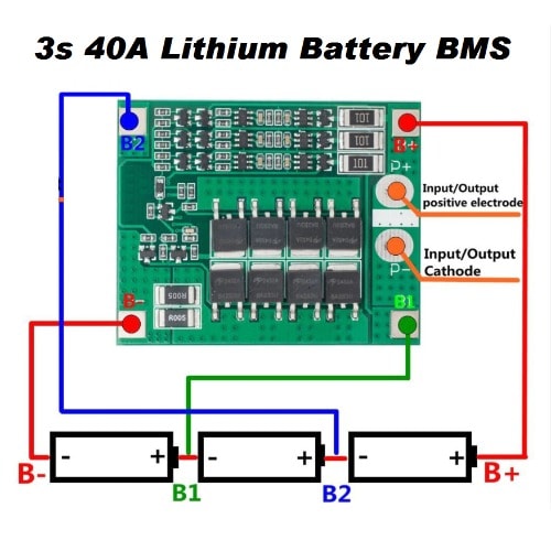 3s 40A Li-ion Lithium Battery BMS Board