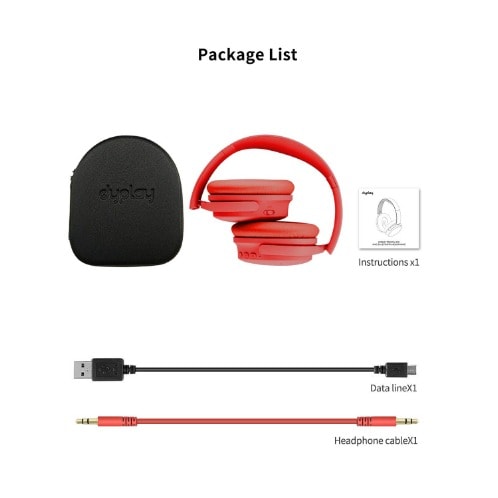 Soundtec Wireless Over-ear Headphone- Red