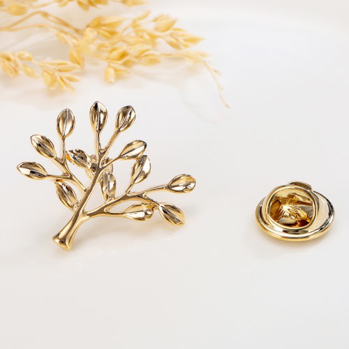Mimi Tree Lapel Pin 2.5cm*2.5cm- Gold