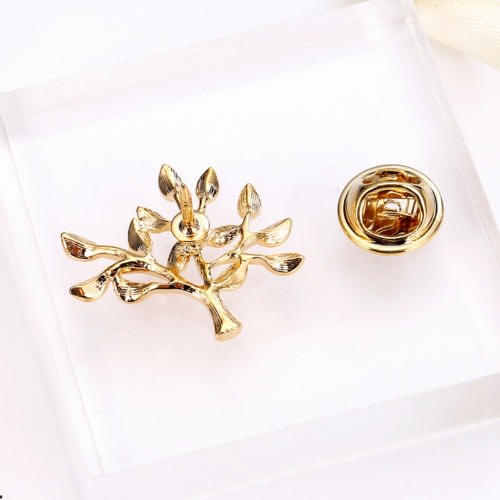 Mimi Tree Lapel Pin 2.5cm*2.5cm- Gold