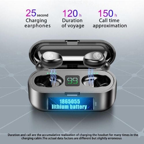 Wireless Fingerprint Touch Headphones Hifi Stereo Noise Cancelling Headsets