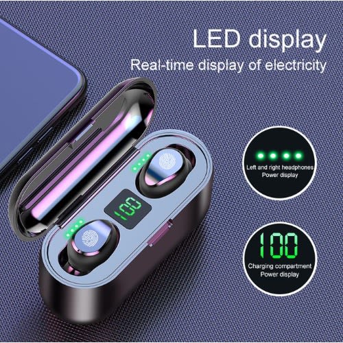 Wireless Fingerprint Touch Headphones Hifi Stereo Noise Cancelling Headsets