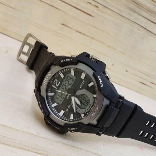 Men's Rubber Strap Water Resistance Wrist Watch