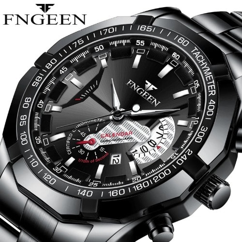 Fngeen Mens Waterproof Watch
