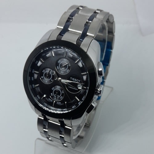 Coutourier Black Dial With Black Stripe Stainless Steel Watch