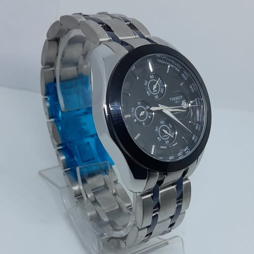 Coutourier Black Dial With Black Stripe Stainless Steel Watch