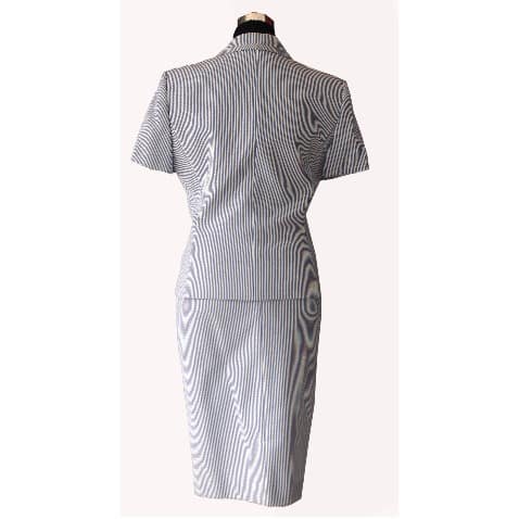 Striped Cotton Suit - Blue