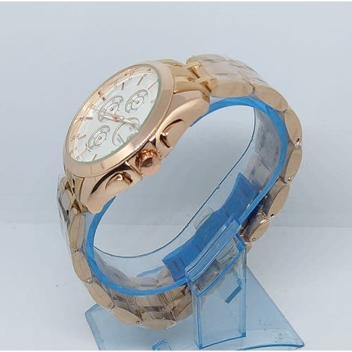 Coutourier White Dial Stainless Steel Watch - Rose Gold