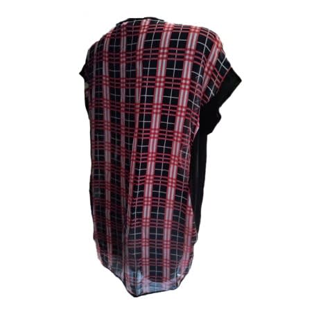 Ladies Sleeveless Chiffon Check  Blouse